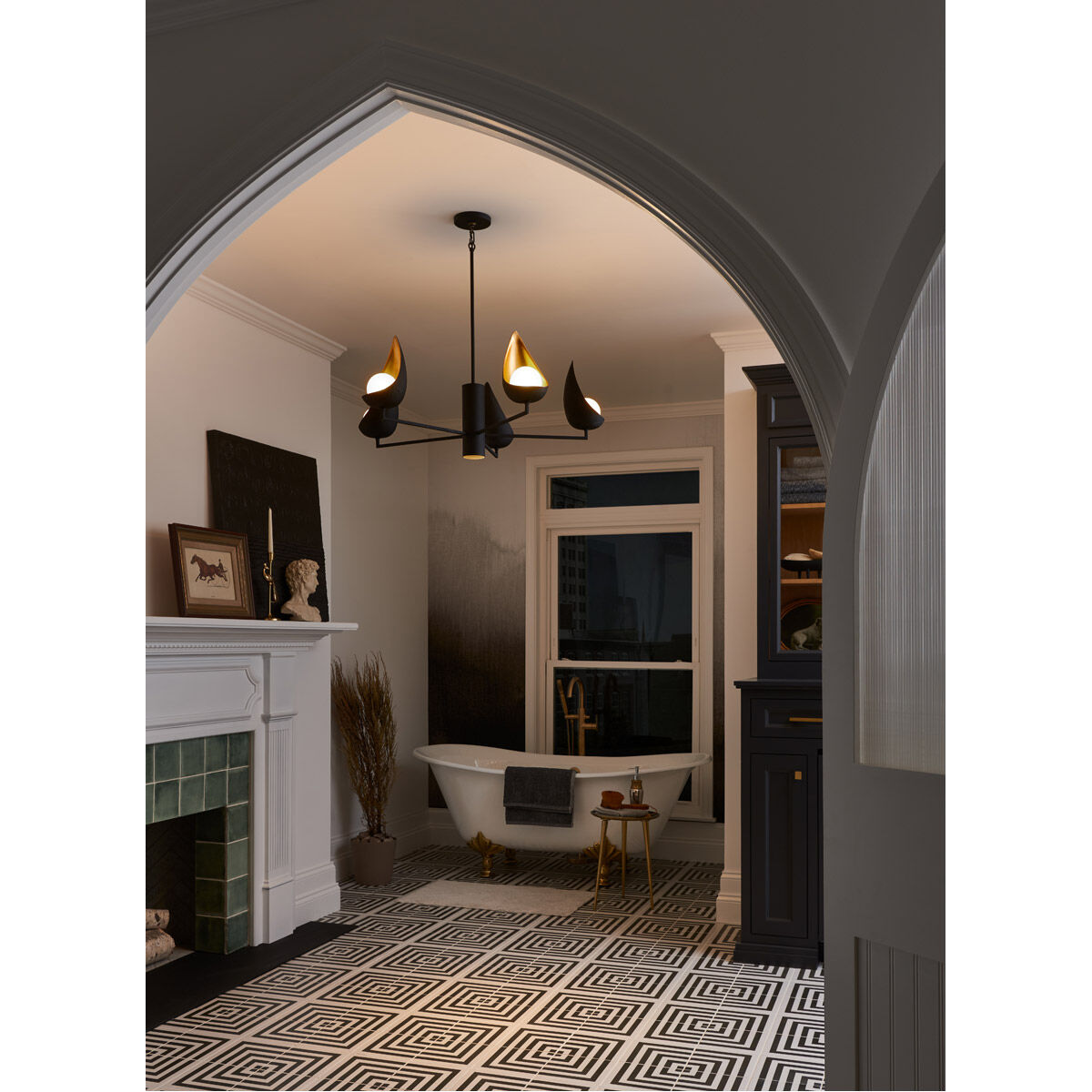 Hinkley 47905BLK Lisa McDennon Ren 6 Light 36 inch Black